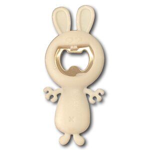 Silly White Bunny Beer Bottle Opener